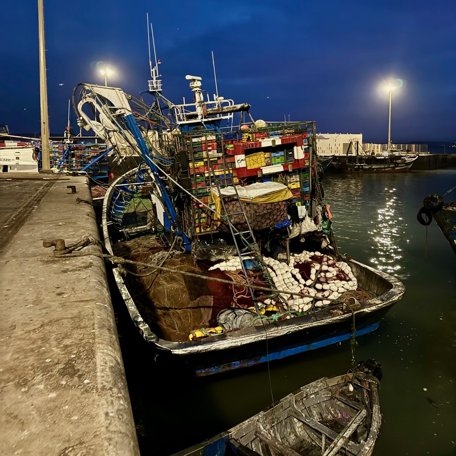 Night over the Fishing Pier, Essaouira